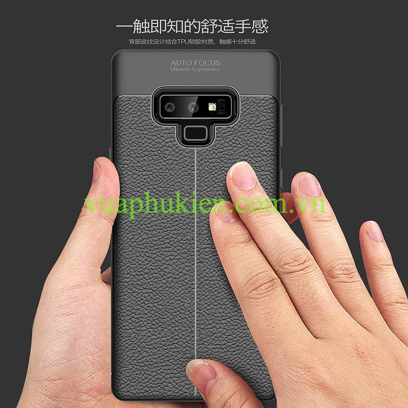 Ốp lưng dẻo thời trang giả da cao cấp cho Samsung Galaxy Note 9 - Hàng nhập khẩu