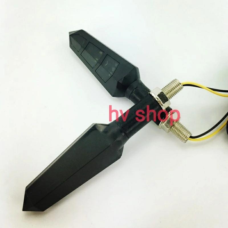 xinhan xe may Bộ 2 Đèn Xi Nhan Xe Máy HV1 ( sáng đỏ ) ( 1 cặp )