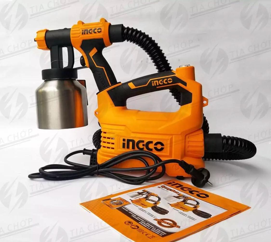 MÁY PHUN SƠN DÙNG ĐIỆN INGCO 500W SPG5008-2 ( Hộp Chưa Sơn Chất Liệu Nhôm)
