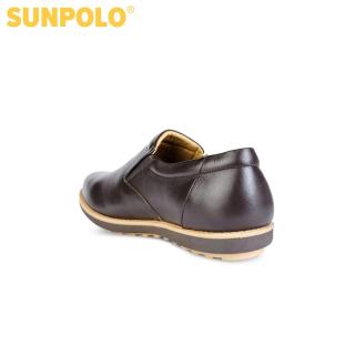 Giày mọi nam da bò sunpolo skt01nd nâu, đen - ảnh sản phẩm 4