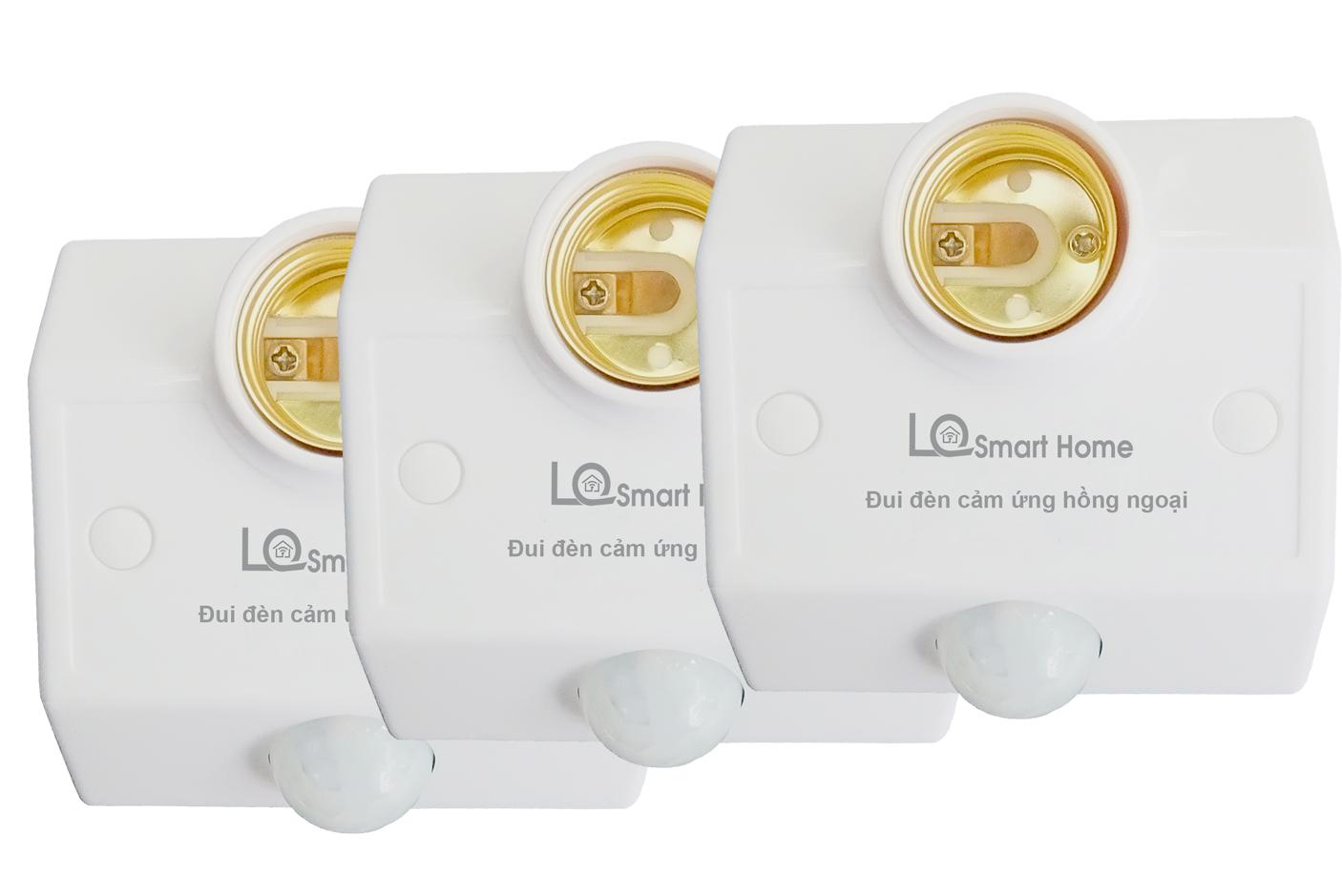 Bộ Com Bô 3 Đui đèn cảm ứng thông minh Thế hệ mới LQ smarthome DC02