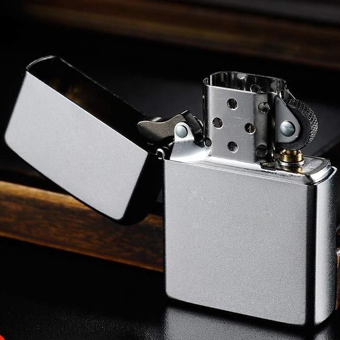 Zippo Satin Chrome Xước Bụi Bạc Kiểu Satin 205