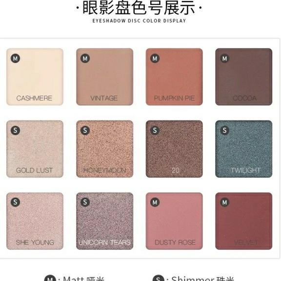 Phấn mắt 12 mầu Maycreate