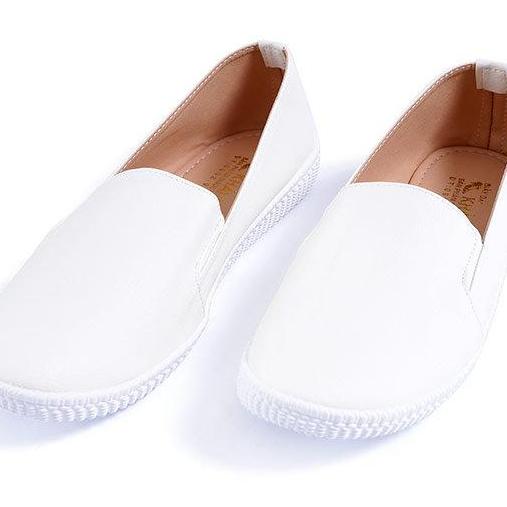 Giày Lười Trắng -Đen_[Giá gốc tận xưởng]