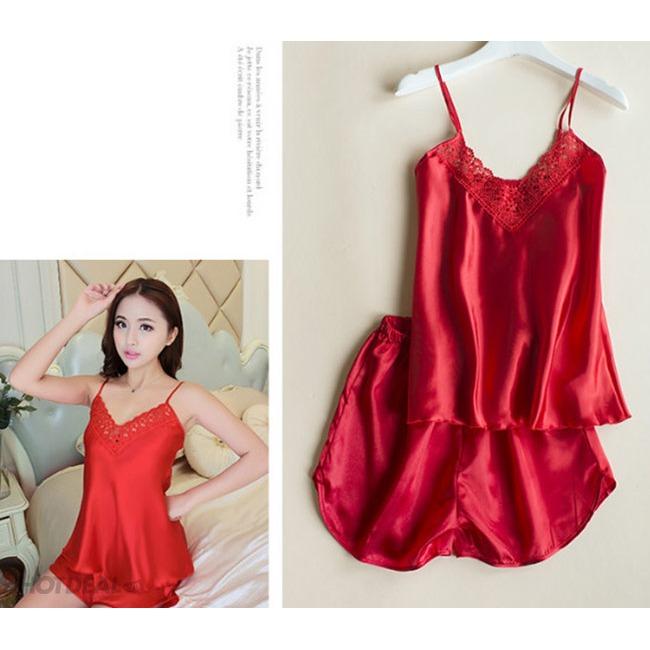 Bộ đồ ngủ LỤA 2 DÂY xinh Chipxinhxk