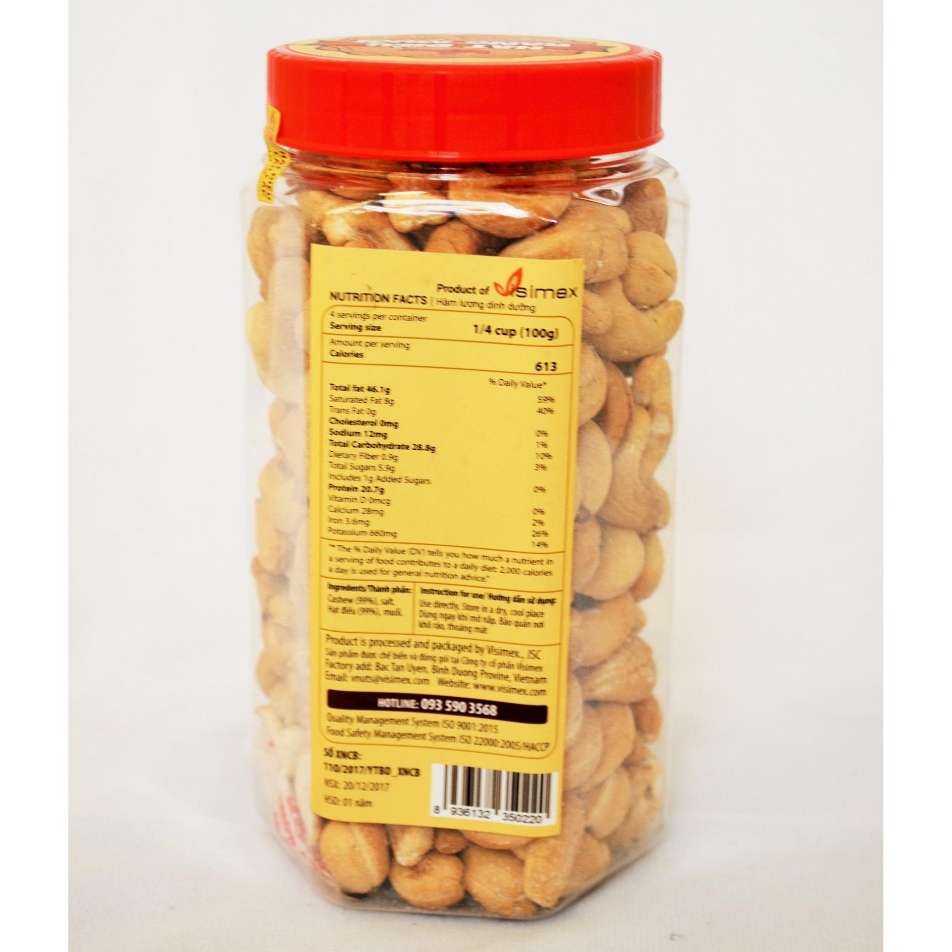 Hạt điều rang muối bóc vỏ 400g