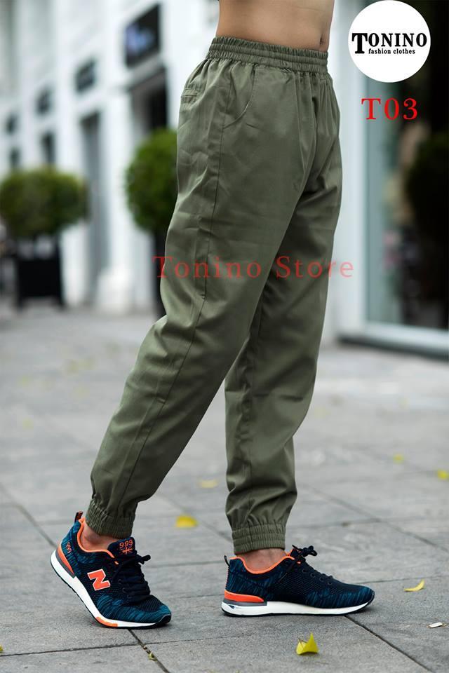 Quần Jogger Kaki Nam Chất Mát - Xanh Rêu