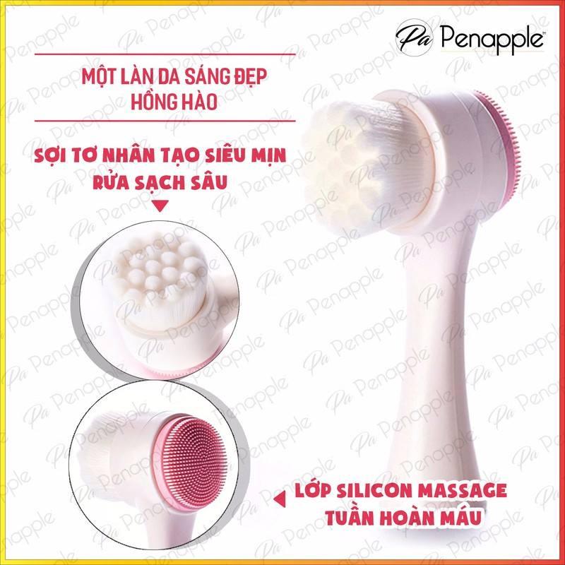 Cọ rửa mặt massage 2 đầu 3D - Korea