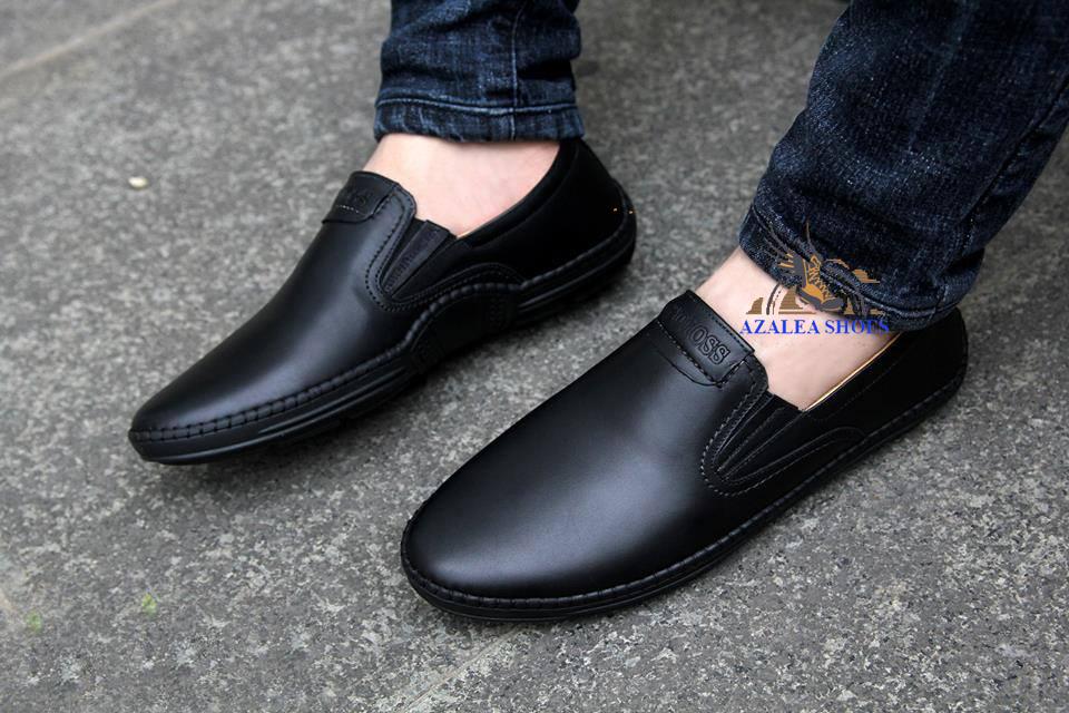 Giày lười da bò nguyên tấm cao cấp (hàng chất lượng cao) (GL-08Đ)