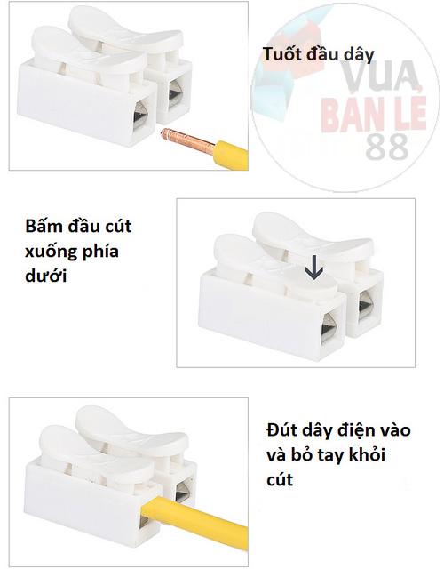Bộ 10 Cút nối dây điện nhanh CH-2 (domino kẹp)