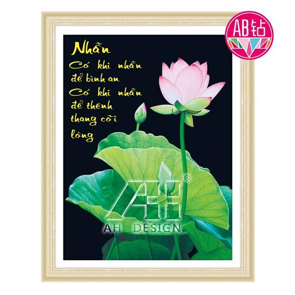 Tranh đính đá chữ Nhẫn - 77496
