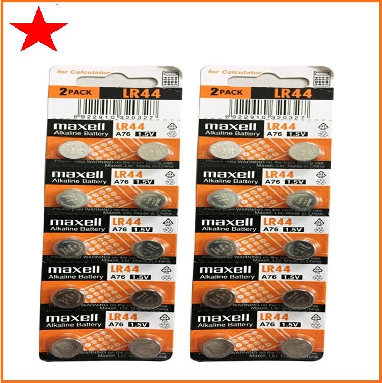 Combo 4 viên pin AG13, LR44 Maxell Alkaline 1.5V