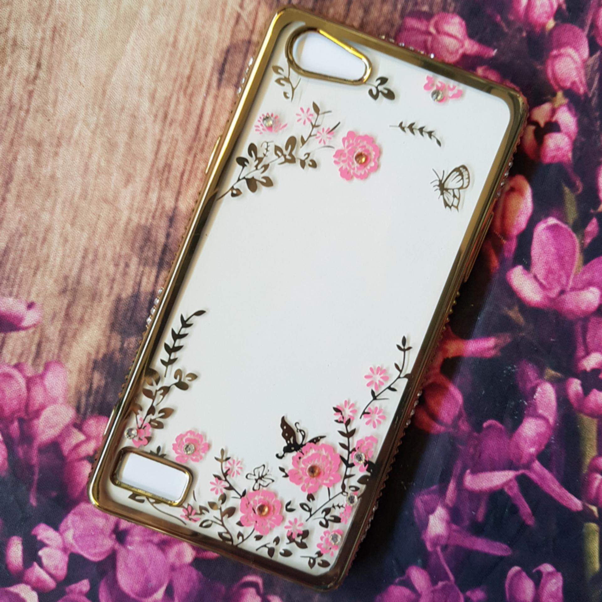 [HCM]Ốp Lưng Oppo Neo 7 A33w Dẻo Hoa Viền Si Đính Đá 3 Hàng Cao Cấp