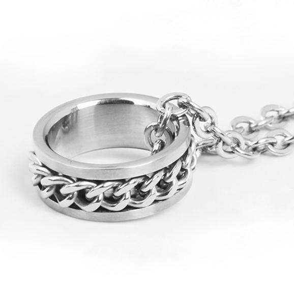 [HCM]Nhẫn inox nam dây xích N57 (màu bạc)
