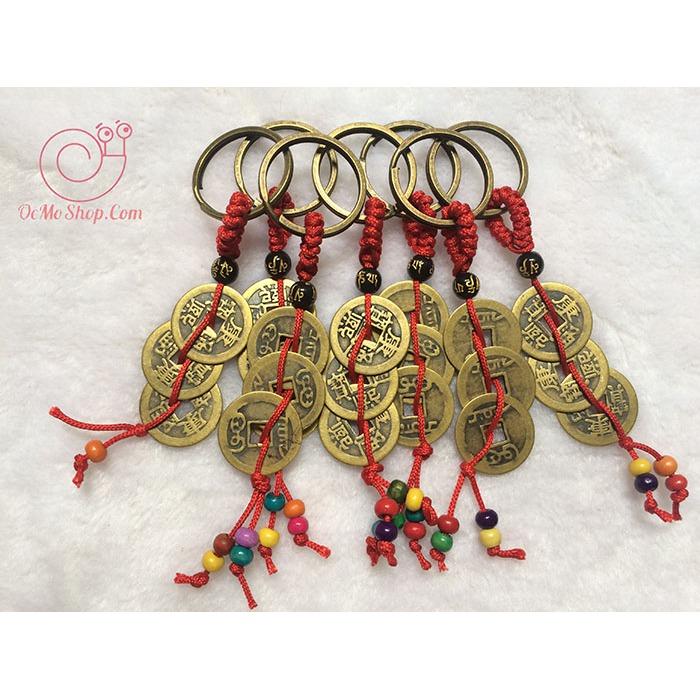 [HCM]Móc khoá 3 đồng tiền phong thủy may mắn