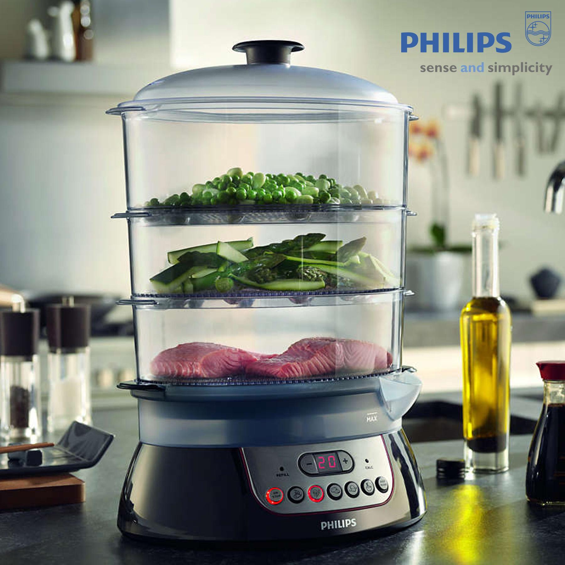Nồi hấp Philips HD9140 (Đen) - Hàng nhập khẩu