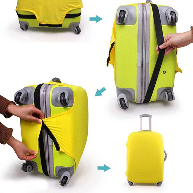 Túi Bọc Bảo Vệ Vali Size 21 - 24 Inches Thun Co Giãn ( Xanh CoBan)