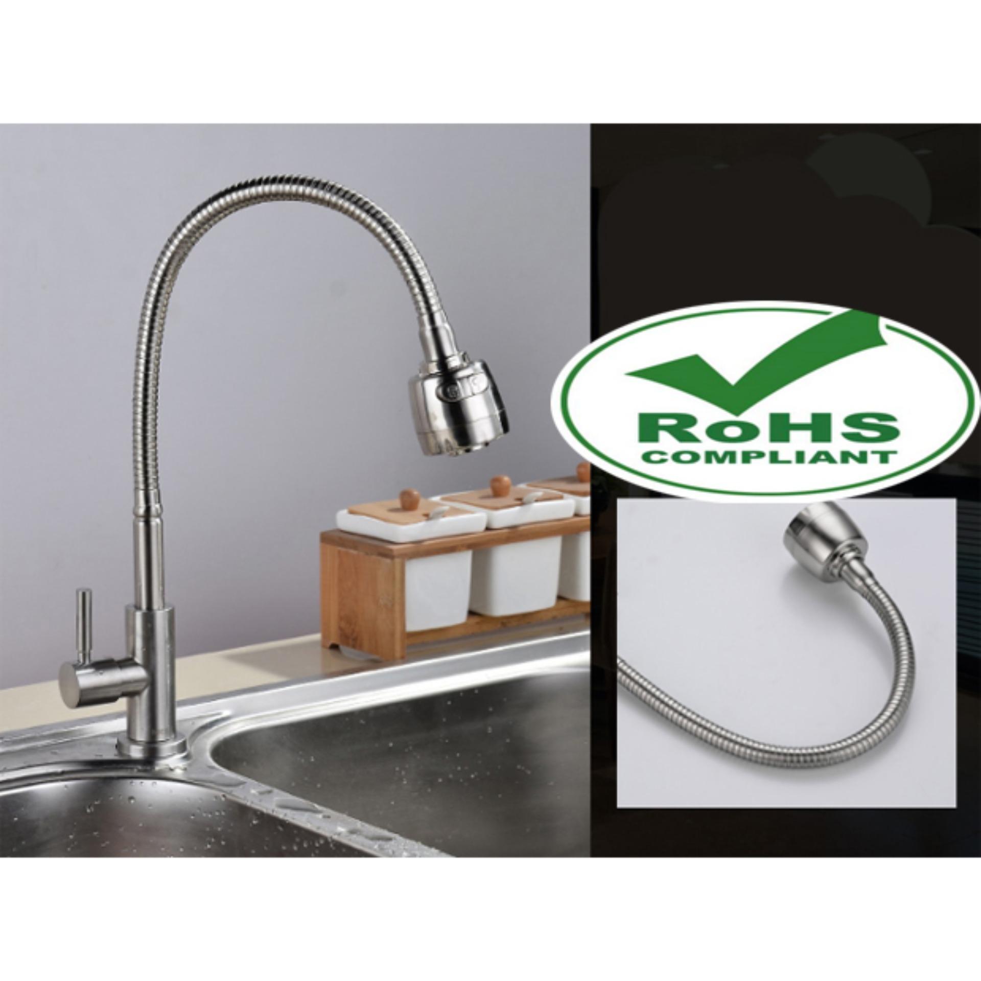 Vòi rửa chén lạnh Inox SUS 304, cần lò xo 6002