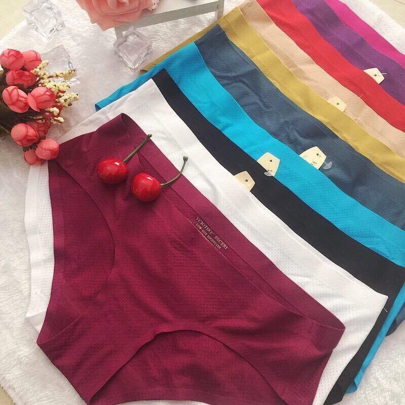 Combo 5 Quần lót nữ Su thông hơi trơn Vic 1523