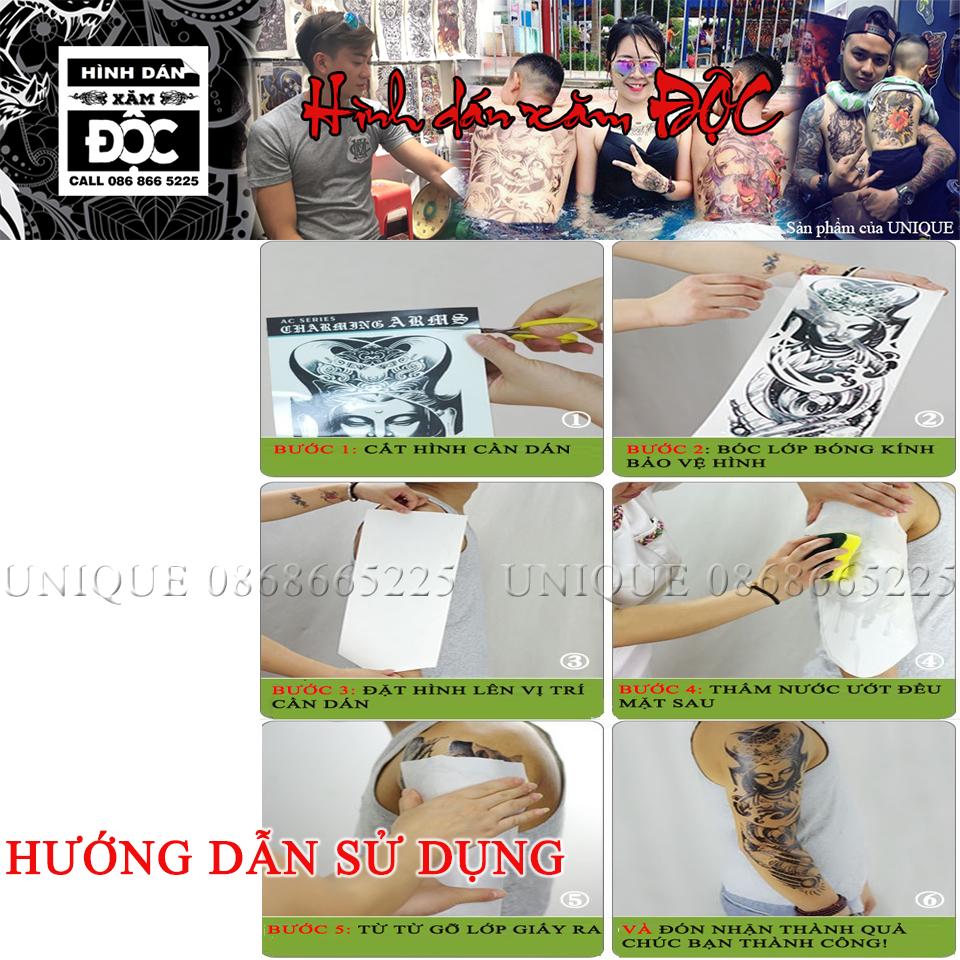 UNIQUE - Tattoo Sticker 36x48cm CA CHEP VUON SEN