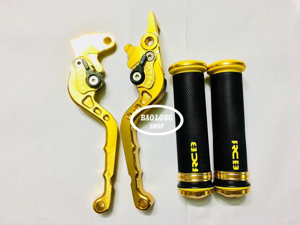 Combo tay thắng 6 số và bao tay rcb gù nhôm dành cho Exciter (màu Vàng),
