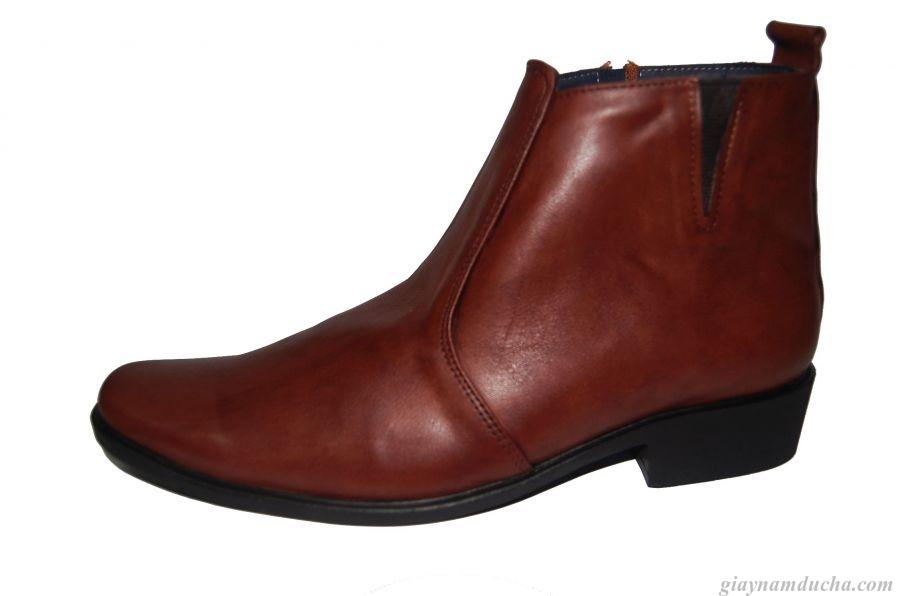 [HCM]Giày boot nam dây kéo da bò thật.Bảo hành 12 tháng.MS: B93