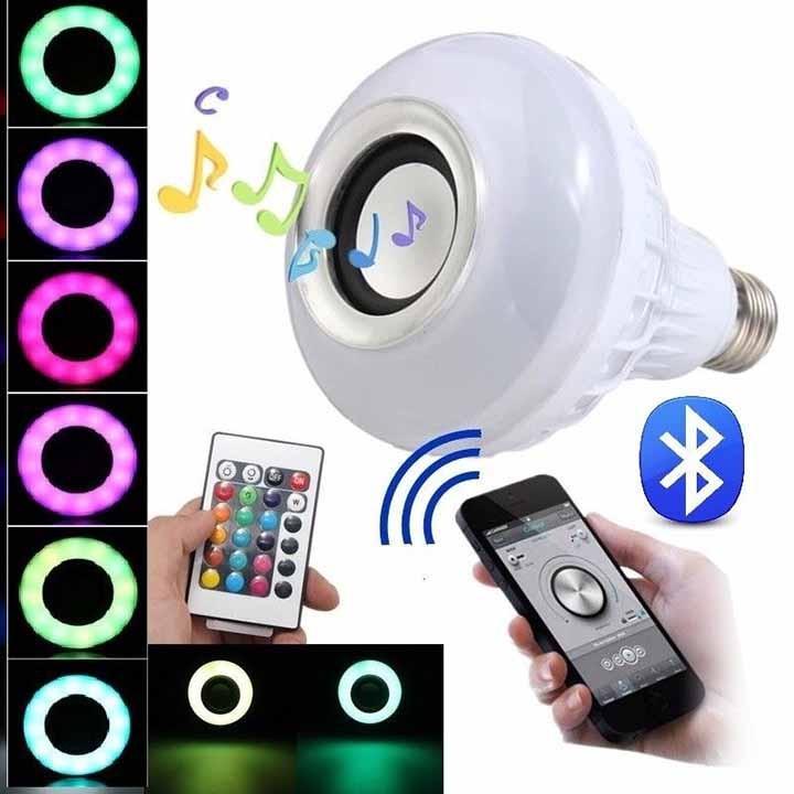 Loa bluetooth kiêm bóng đèn LED đổi màu