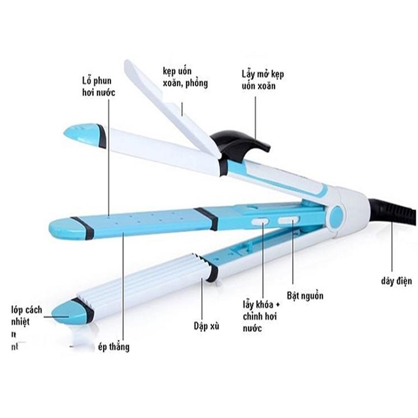 Máy uốn duỗi bấm tạo kiểu tóc cao cấp Shinon/NOVA 8005