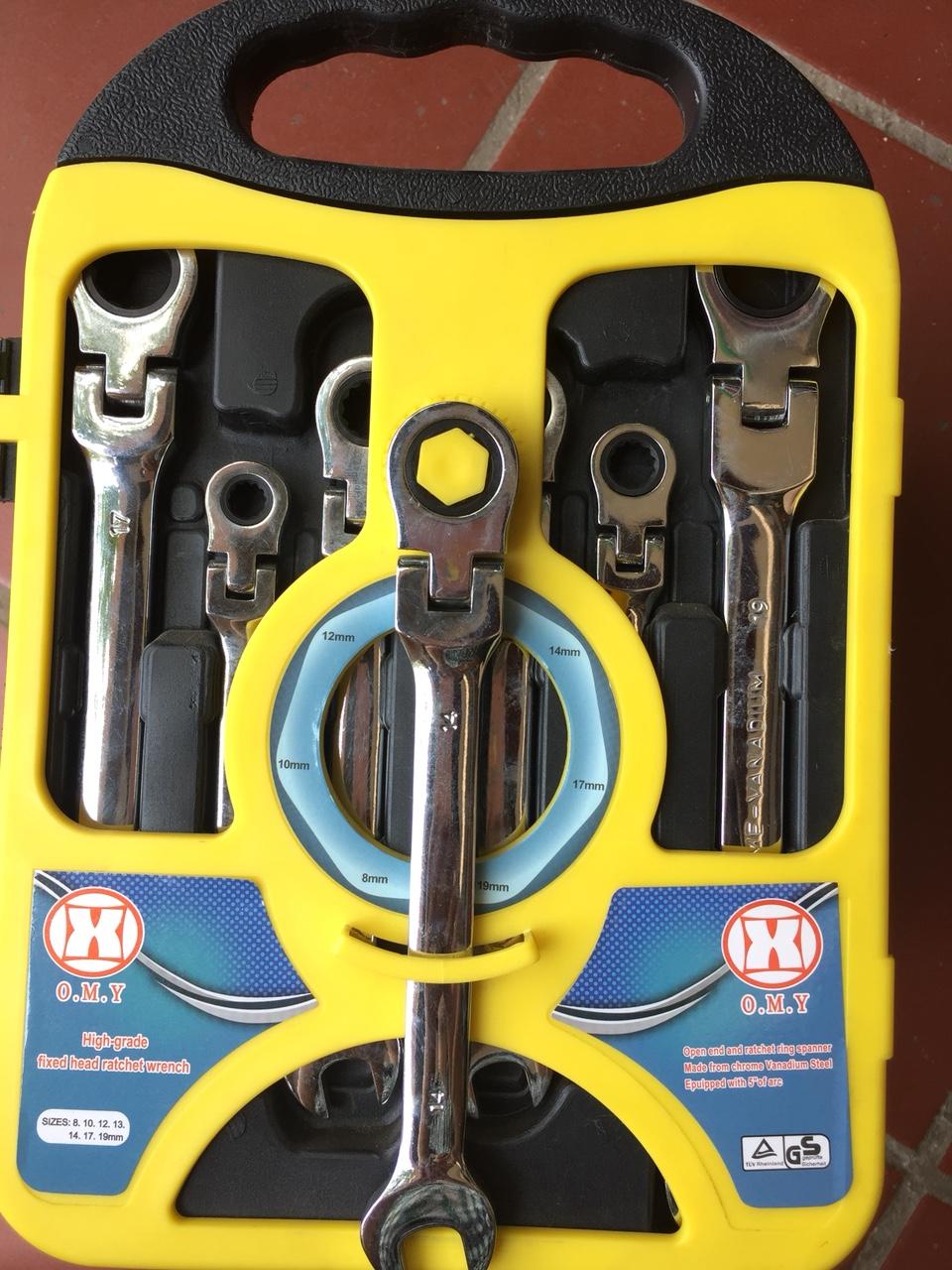 Bộ cờ lê tự động 7 chi tiết kiểu gật gù, cờ lê đa năng, bộ cờ lê tròng, bộ cờ lê tốt, bộ cà lê giá rẻ