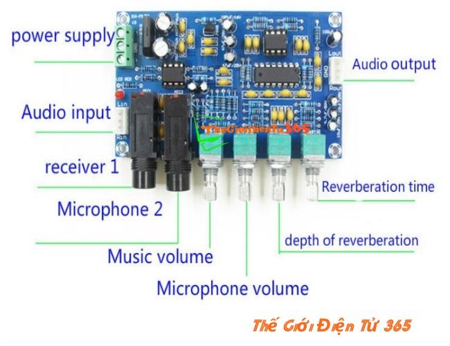 MẠCH ECHO KHUẾCH ĐẠI MICRO KARAOKE XH-M173
