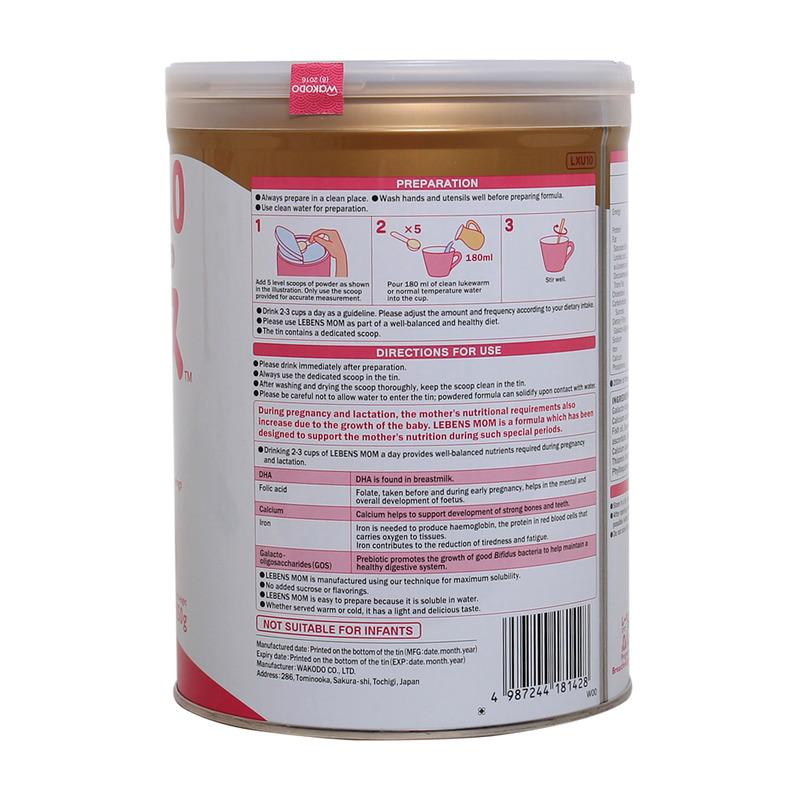 Sữa Wakodo Lebens Mom 850g