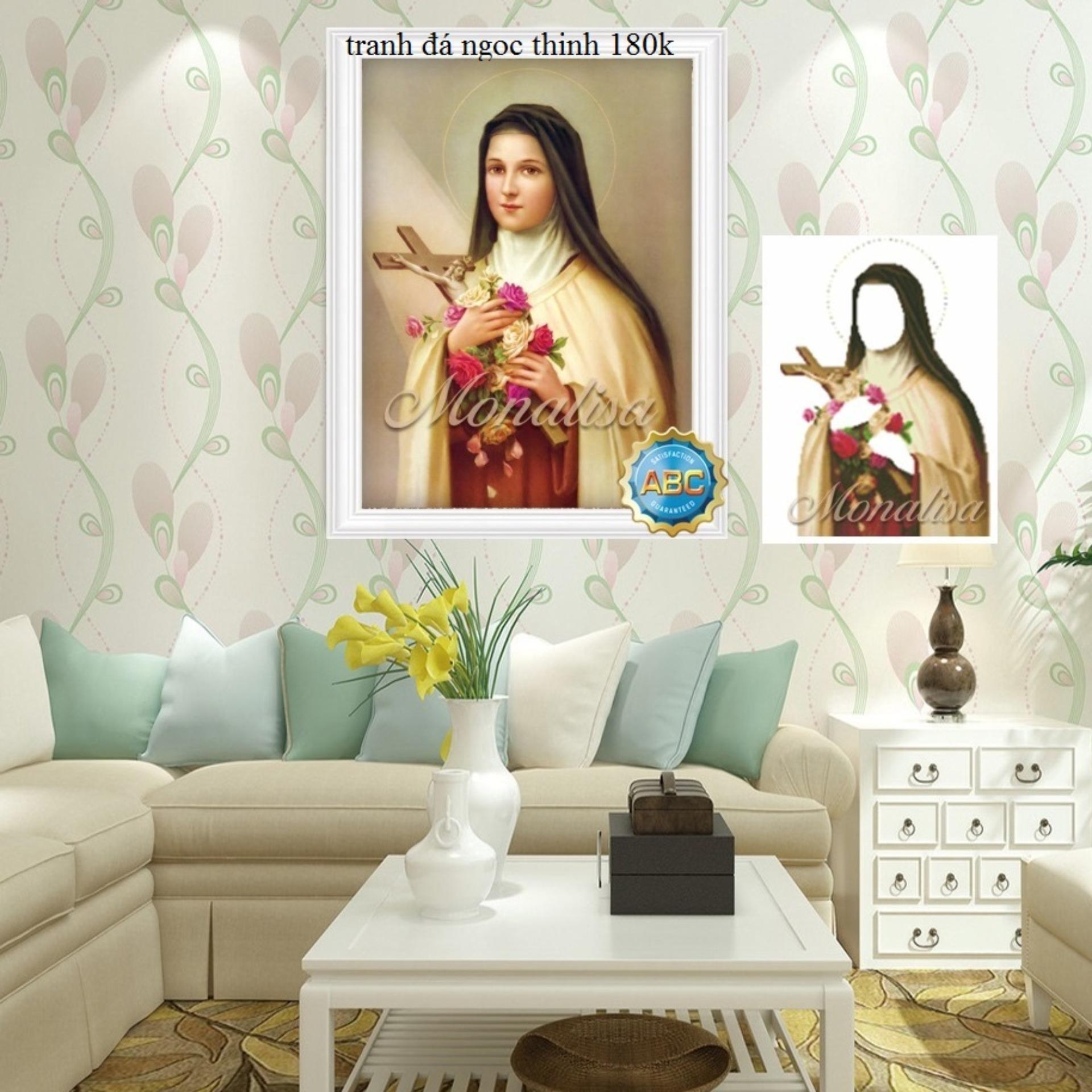 TRANH GẮN ĐÁ CAO CẤP ĐỨC MẸ Y8022 - KT:(50X65)CM