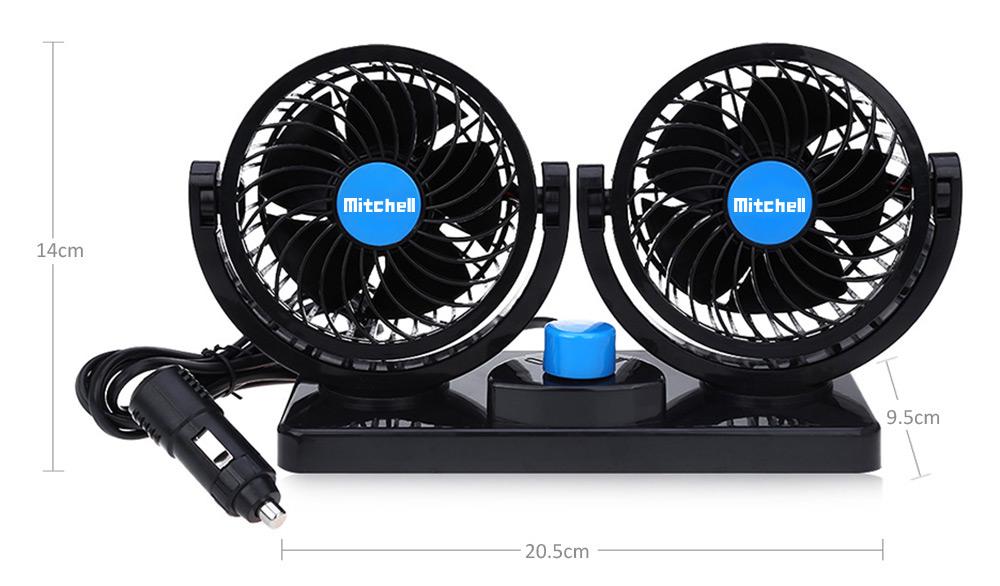 Quạt mini 24V 360° làm mát trên ô tô