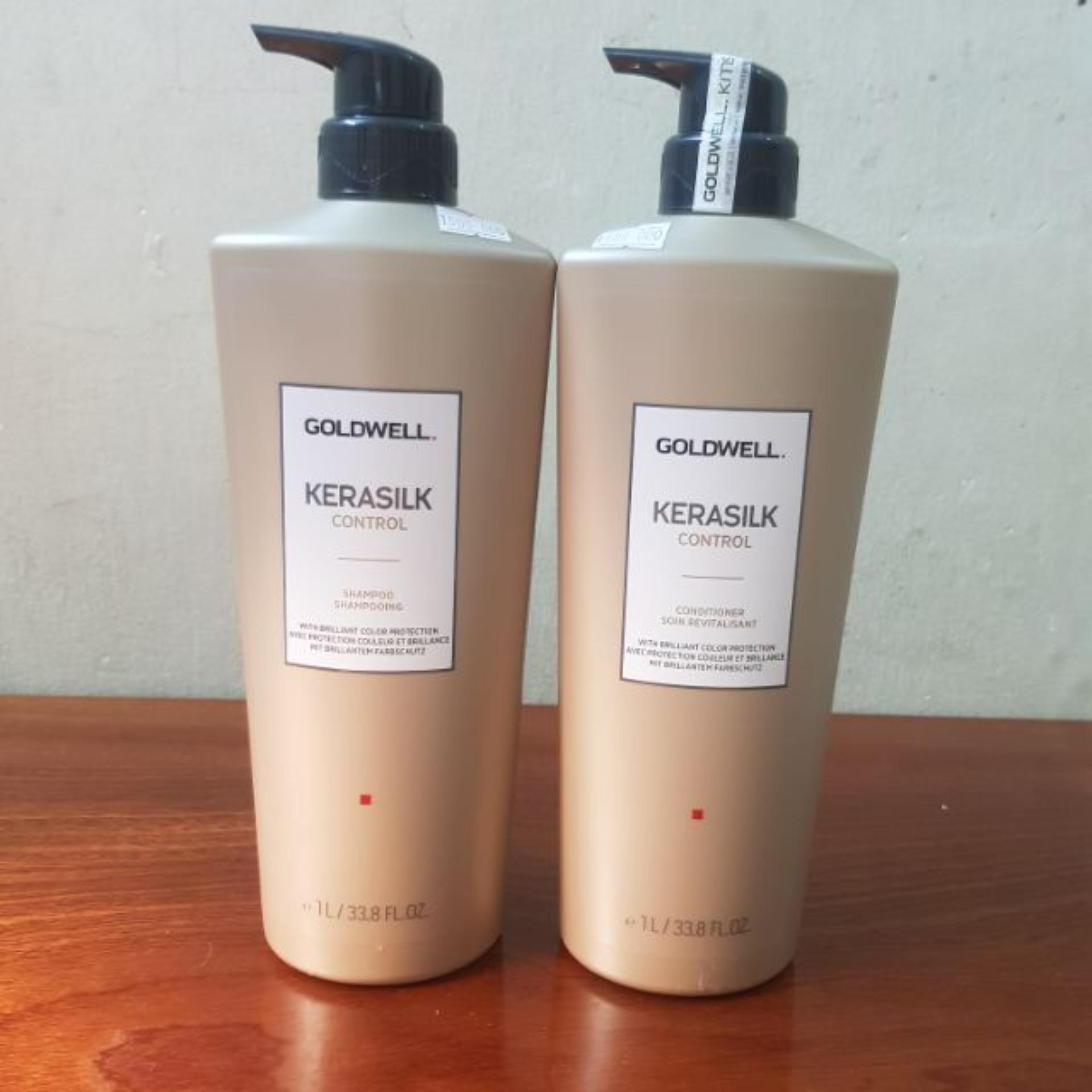 [HCM]Dầu gội xả suôn mượt Goldwell Kerasilk Control 1000mlx2