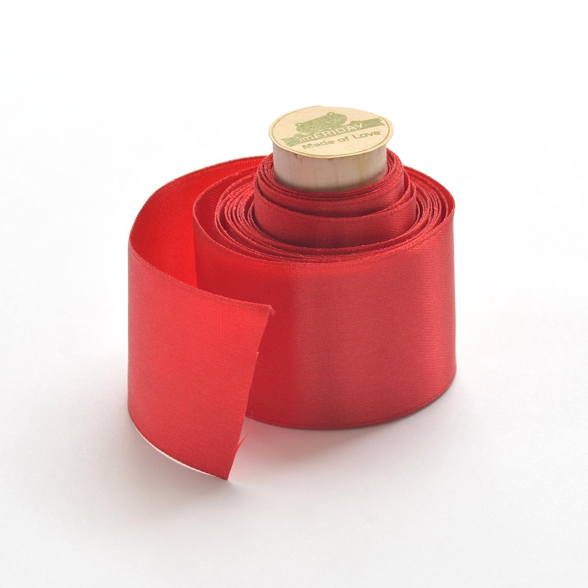 Cuộn 6m ruy băng  lụa đỏ bản rộng 4cm R39
