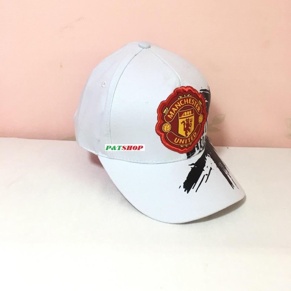 Nón kết thể thao cao cấp (Trắng họa tiết đen)