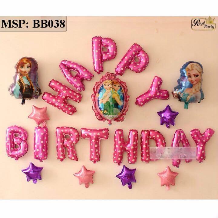 Bóng bay trang trí sinh nhật Happy birthday