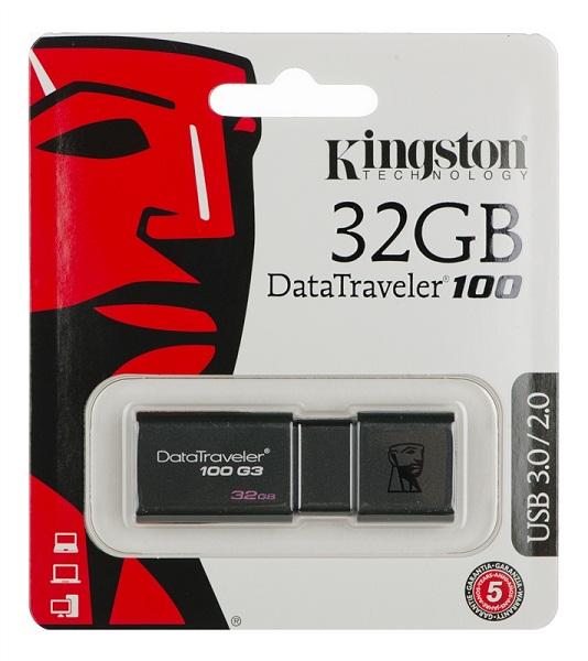 USB 3.0 Kingston 32G Data Traveler DT100G3  (Đen)