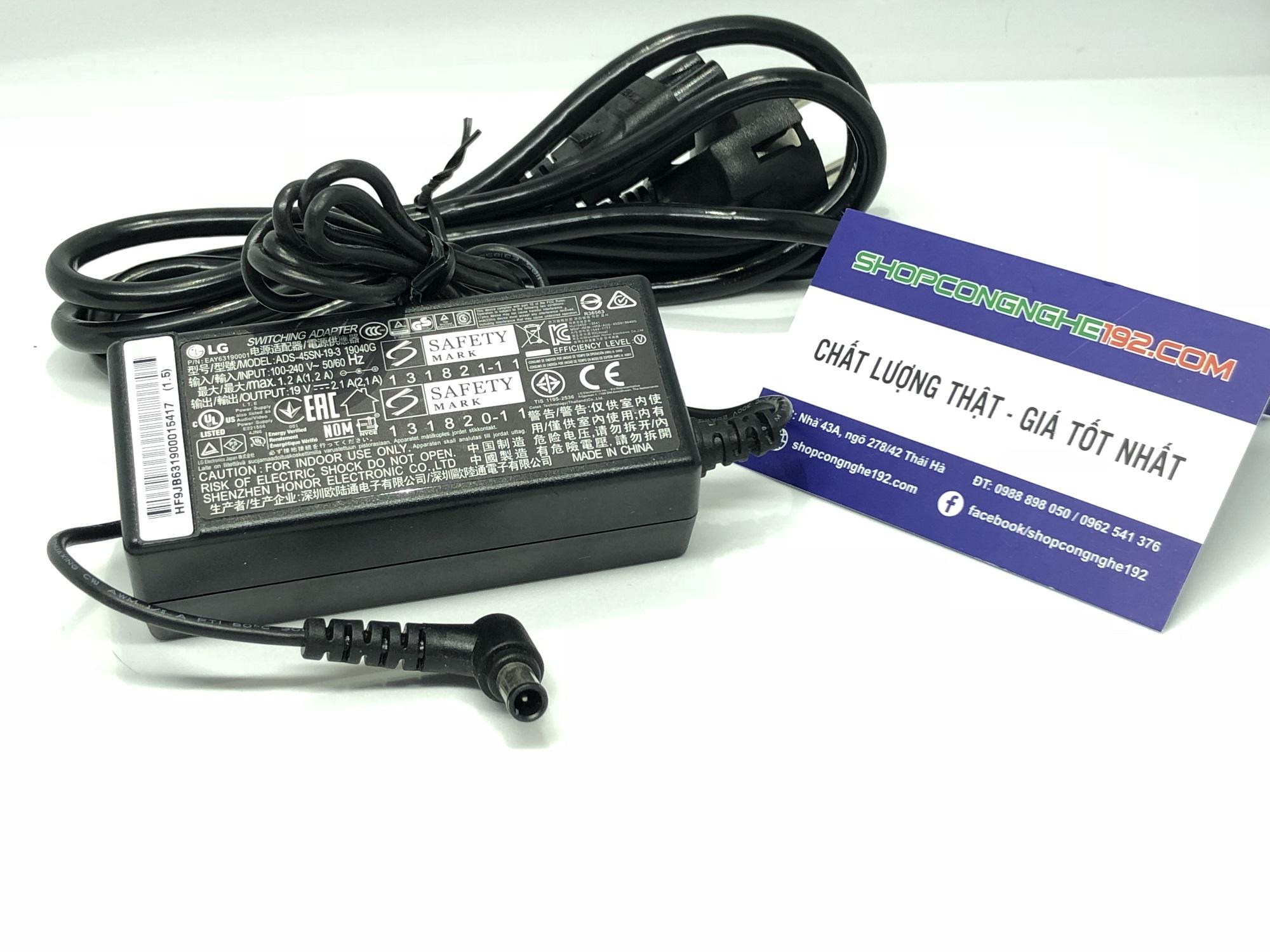 Adapter cho màn hình lg 19v 2.1a