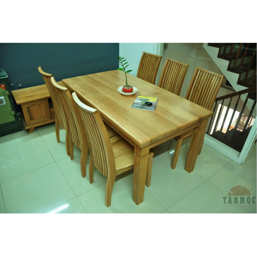 Bàn ăn gỗ sồi mỹ (white oak) - Tanmoc Woodwork