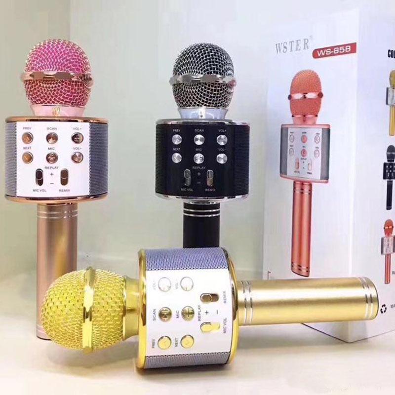 Micro karaoke kèm loa bluetooth wster ws-858