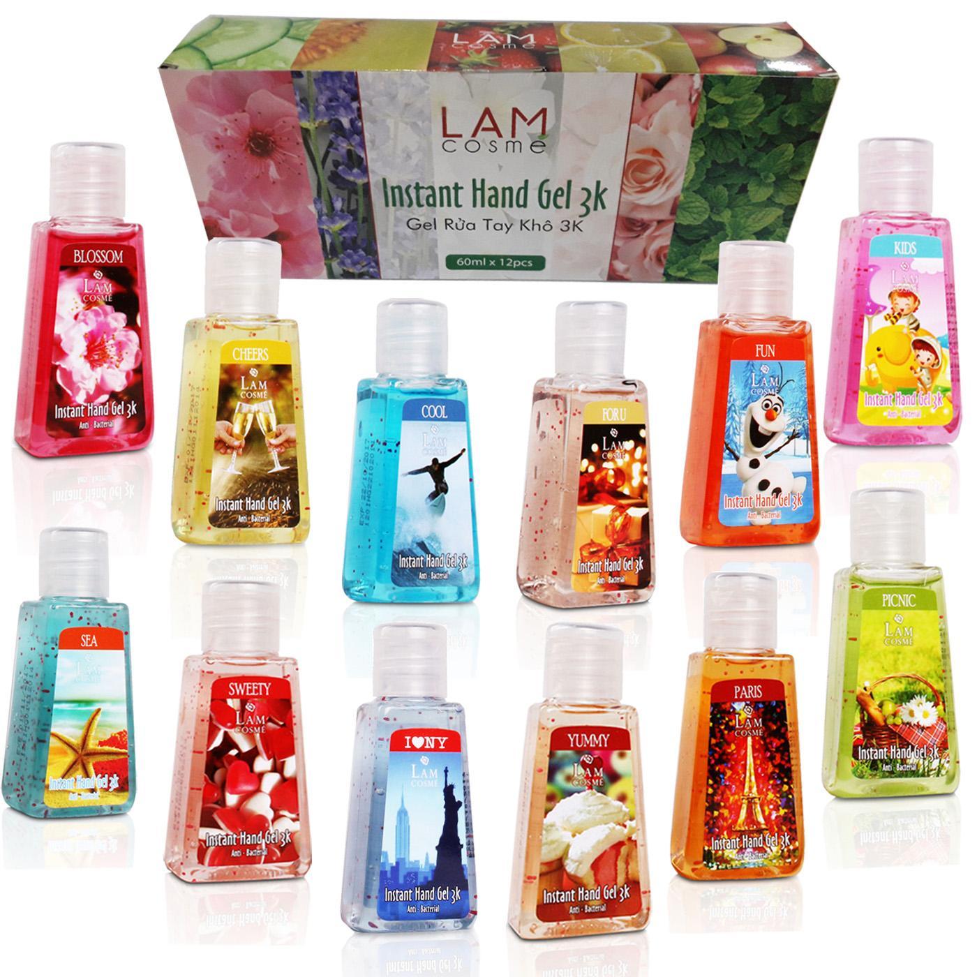[HCM]Gel rửa tay khô 3K LamCosmé INY 60ml (Hương nước hoa cho Nam)