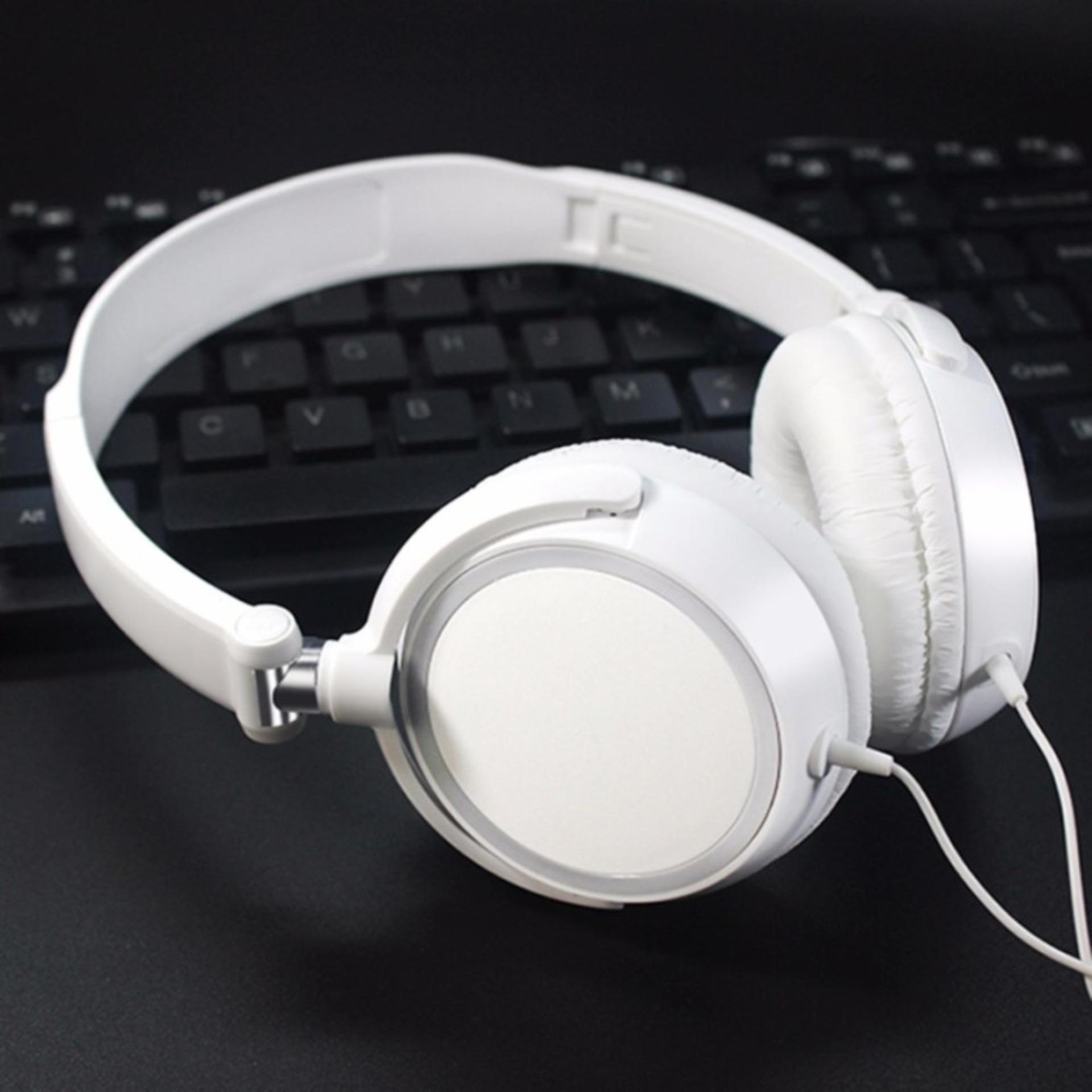 [HCM]Tai nghe chụp tai F10 trắng xám ( Có thể gấp gọn và điều chỉnh kích cỡ)