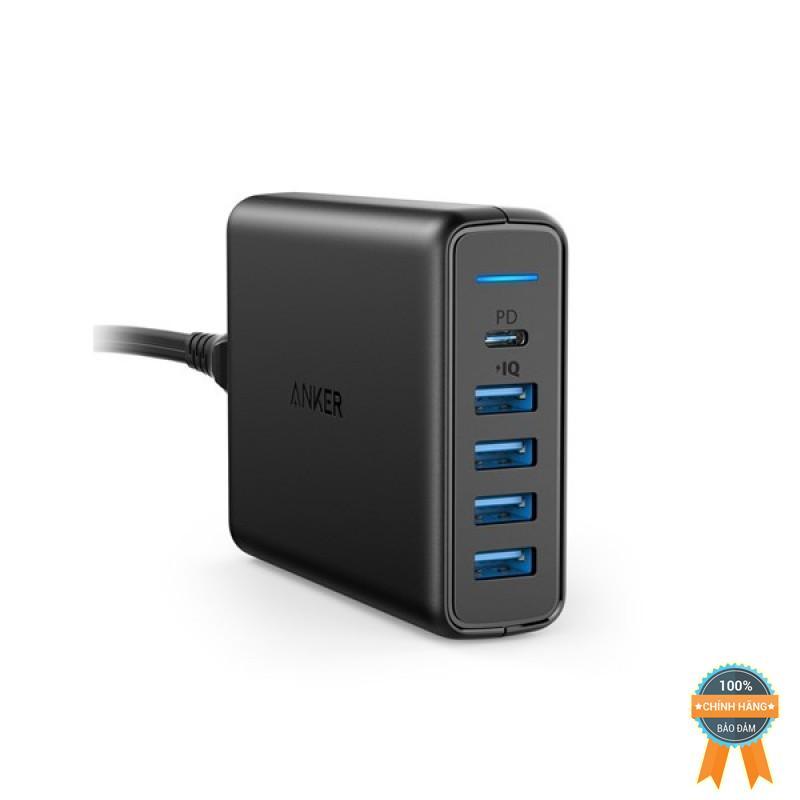 [HCM]Sạc Anker 5 Cổng 60w USB-C with Power delivery [PowerPort Speed 5]