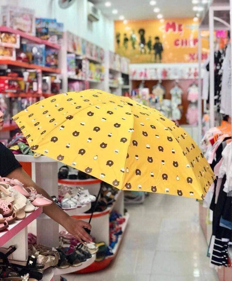 Ô dù gấp gọn hình gấu Brown dễ thương