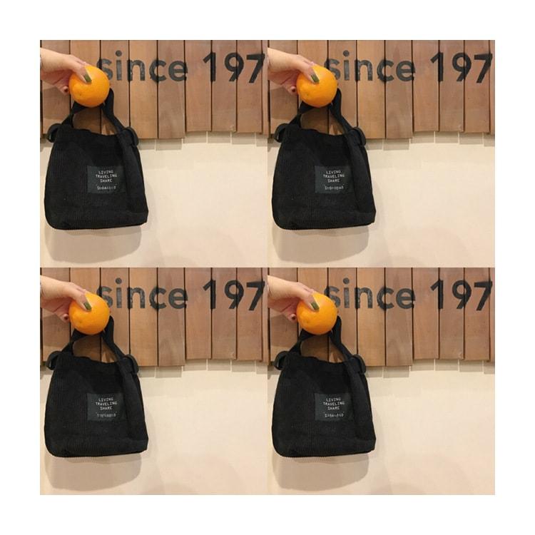 Túi Tote Túi Vải Nữ Túi Đeo Chéo Hàn Quốc Bản Nhỏ Màu Đen