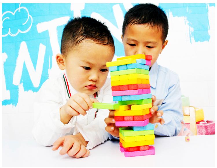 [HCM]Bộ đồ chơi rút gỗ màu 48 thanh