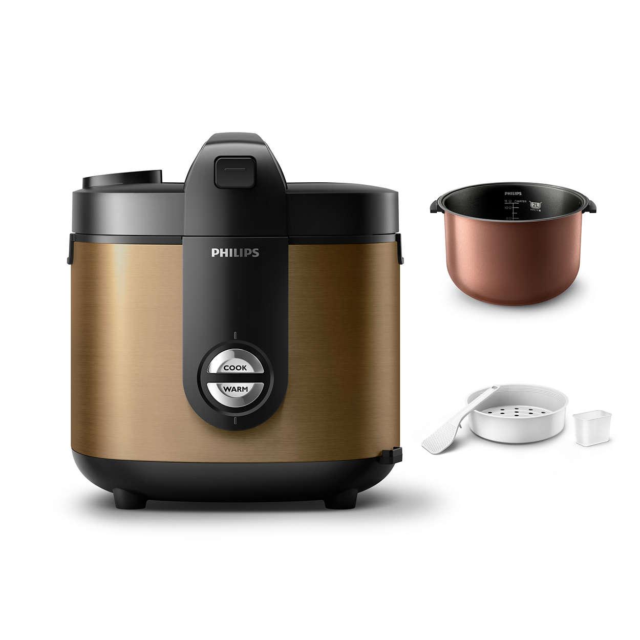 Nồi cơm điện nắp gài Philips HD3132/68 (Vàng Đồng)
