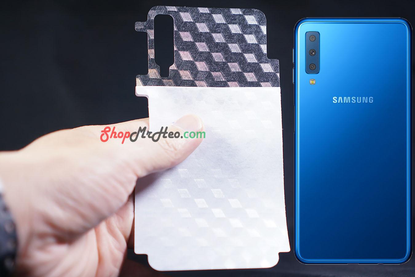 [HCM]Bộ 3 Skin Dán Mặt Lưng Vân 3D Samsung A7 2018