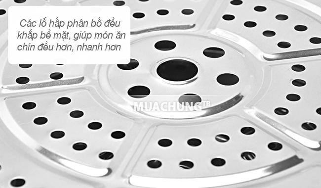 Nồi hấp inox đa năng 2 tầng 3 đáy cao cấp